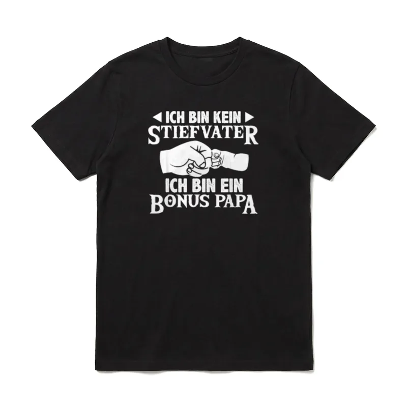 Bonuspapa Stiefvater Stolzer Vater T-Shirt – Klassisches T-Shirt in Schwarz