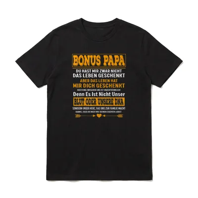 Bonus papa du hast T-Shirt – Klassisches T-Shirt in Schwarz