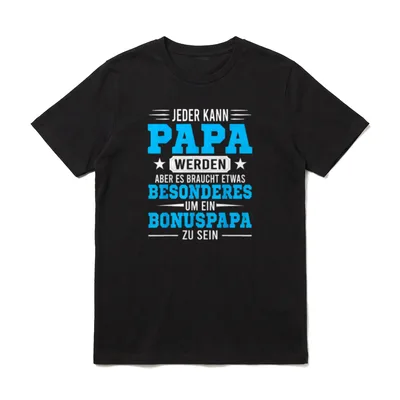 Bonuspapa Stiefvater T-Shirt – Klassisches T-Shirt in Schwarz
