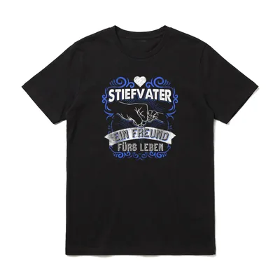 Stiefvater Stiefpapa Stiefsohn Bonus T-Shirt – Klassisches T-Shirt in Schwarz