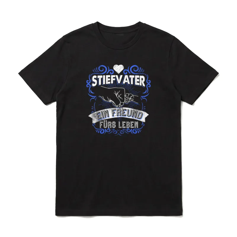 Stiefvater Stiefpapa Stiefsohn Bonus T-Shirt – Klassisches T-Shirt in Schwarz