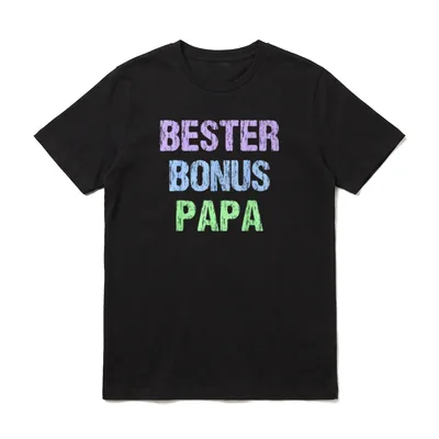 Bester Bonus Papa Stiefvater T-Shirt – Klassisches T-Shirt in Schwarz