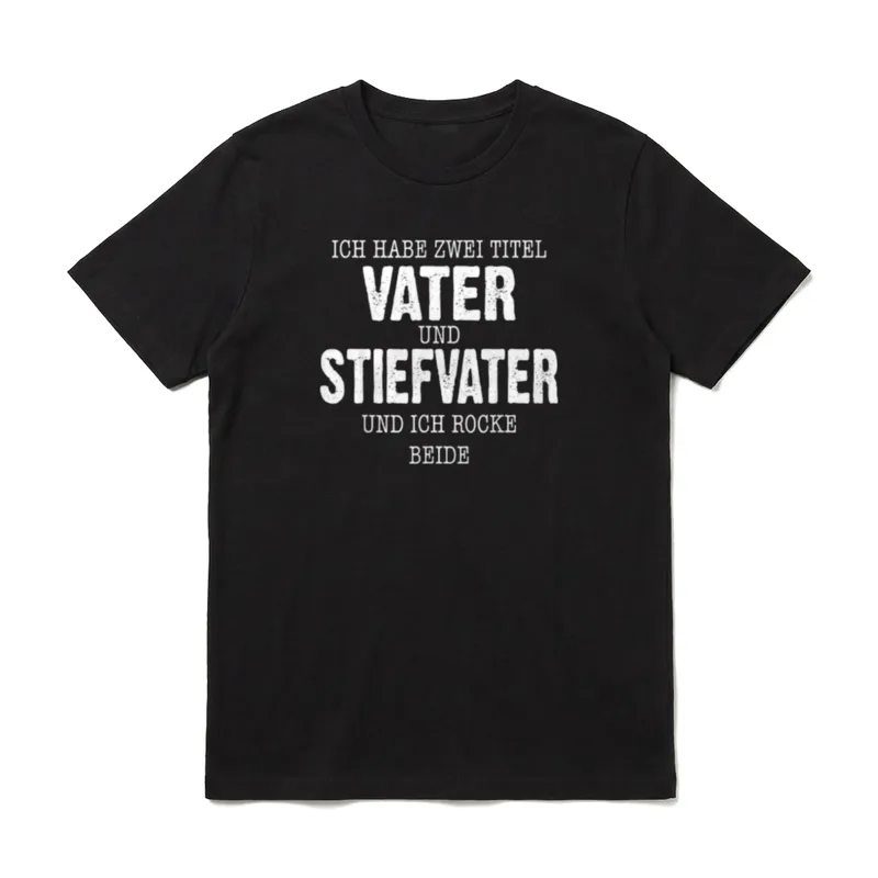 Vater Stiefvater Familien Vatertag T-Shirt – Klassisches T-Shirt in Schwarz