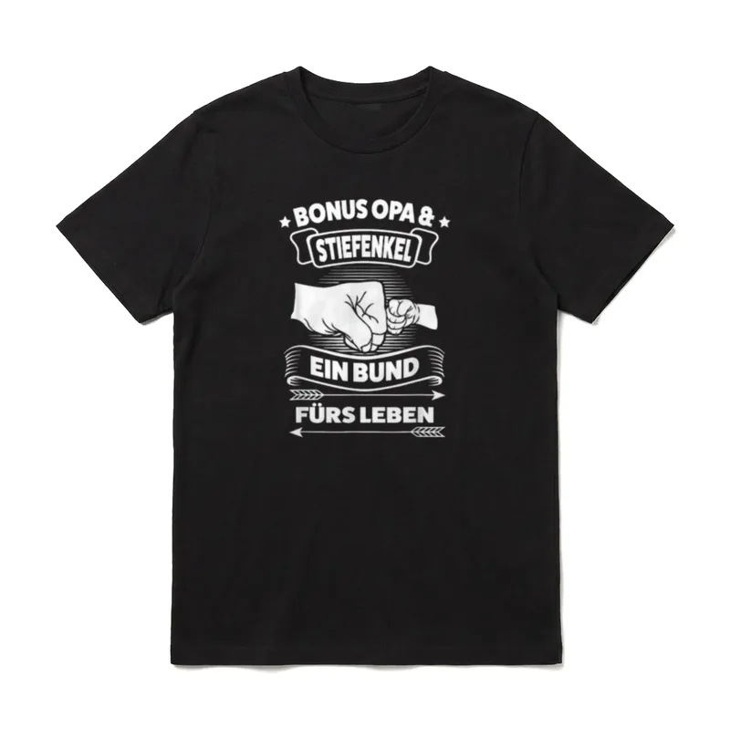 Bonus Opa & Stiefenkel T-Shirt – Klassisches T-Shirt in Schwarz