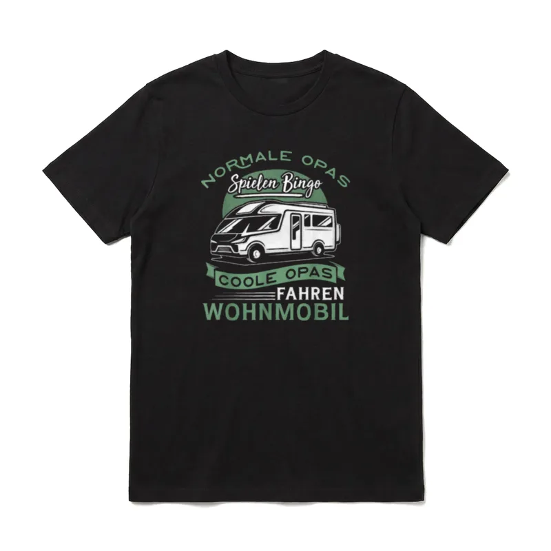 T-Shirt coole Opas Fahren Wohnmobil – Klassisches T-Shirt in Schwarz