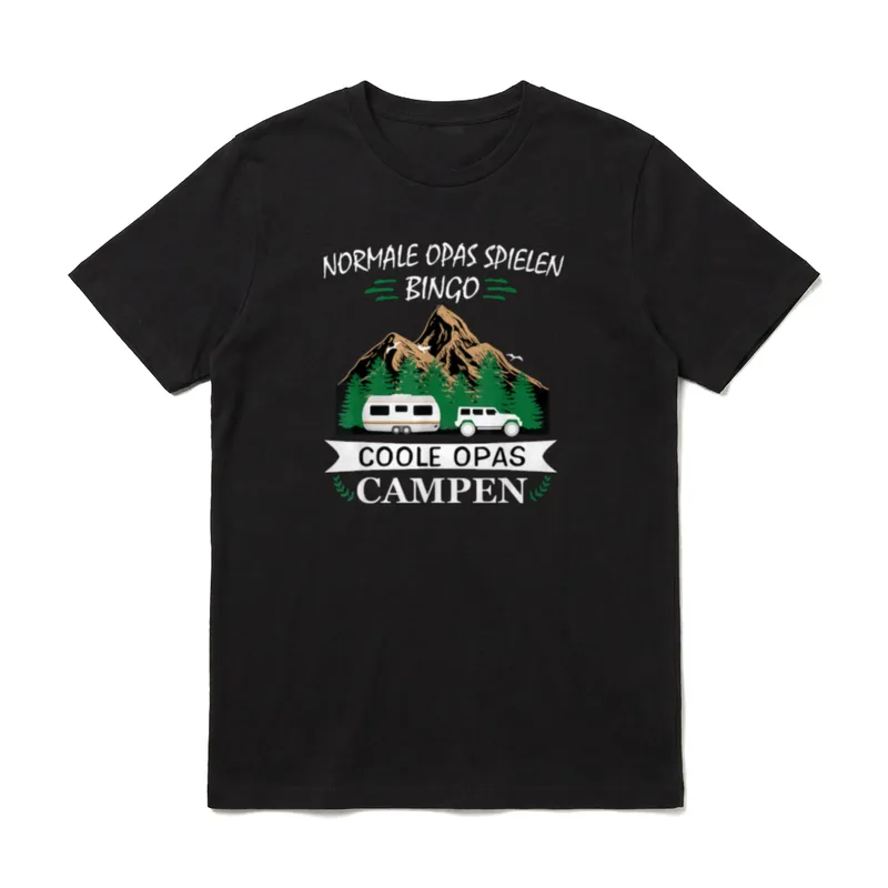 Wohnmobil T-Shirt Herren – Klassisches T-Shirt in Schwarz