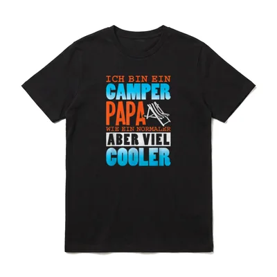 Retro Camping Shirt – Klassisches T-Shirt in Schwarz