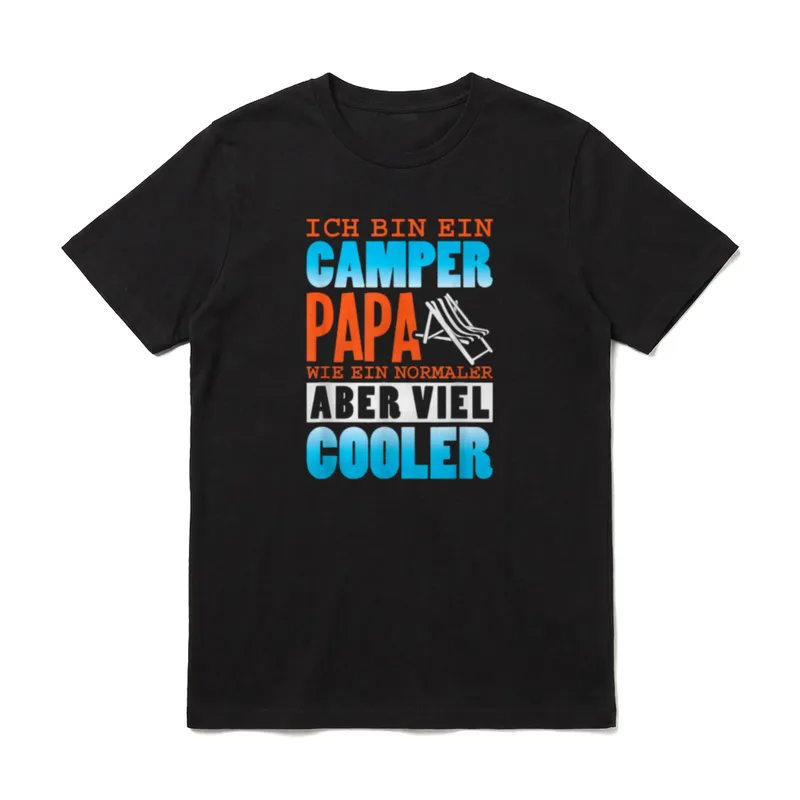 Retro Camping Shirt – Klassisches T-Shirt in Schwarz