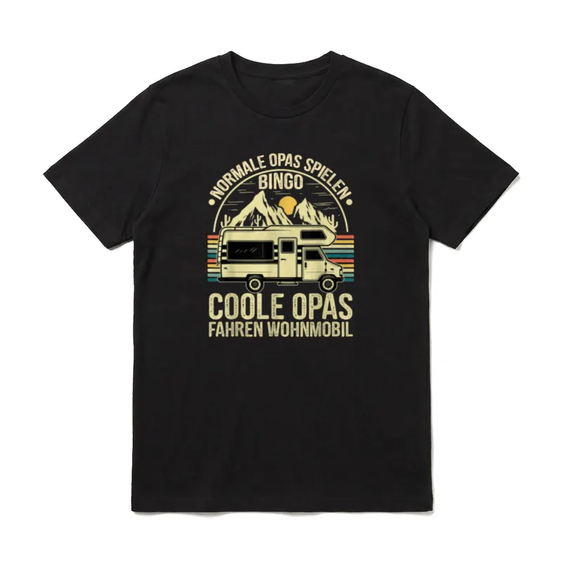 Wohnmobil T-Shirt Damen – Klassisches T-Shirt in Schwarz