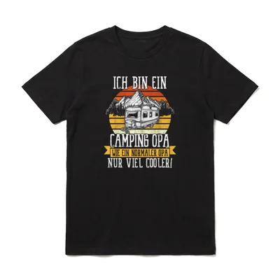 Camper Opa Camping Wohnmobil T-Shirt – Klassisches T-Shirt in Schwarz