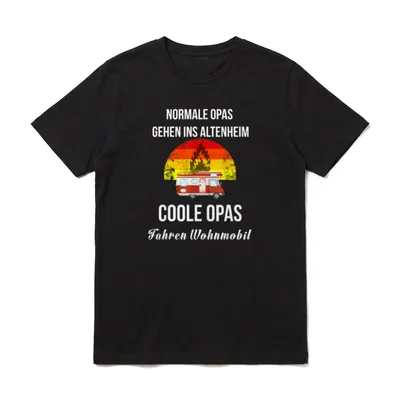 Cooles Wohnmobil Wohnwagen Opa T-Shirt – Klassisches T-Shirt in Schwarz