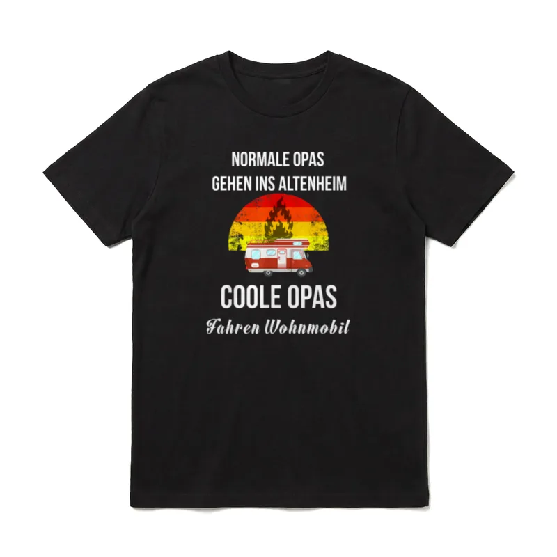 Cooles Wohnmobil Wohnwagen Opa T-Shirt – Klassisches T-Shirt in Schwarz