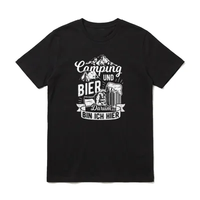 Camping Bier Vatertag Zelten T-Shirt – Klassisches T-Shirt in Schwarz