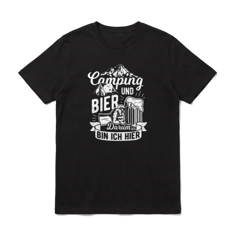 Camping Bier Vatertag Zelten T-Shirt – Klassisches T-Shirt in Schwarz