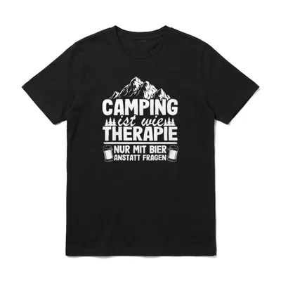 Camping Bier Spruch Wohnwagen T-Shirt – Klassisches T-Shirt in Schwarz