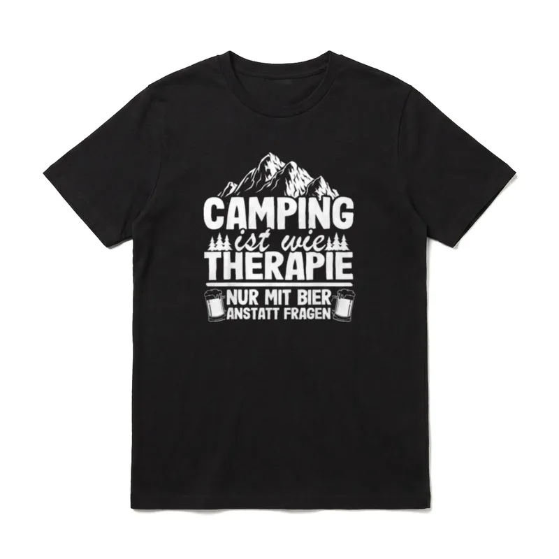 Camping Bier Spruch Wohnwagen T-Shirt – Klassisches T-Shirt in Schwarz