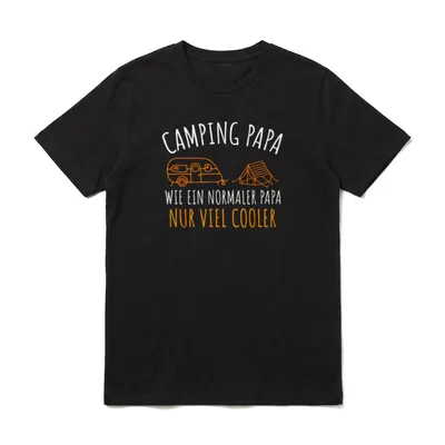 Camping Papa wie normaler T-Shirt – Klassisches T-Shirt in Schwarz