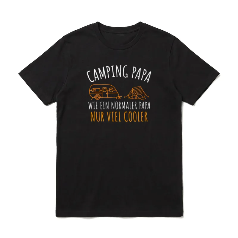 Camping Papa wie normaler T-Shirt – Klassisches T-Shirt in Schwarz