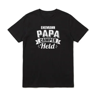 Camping Ehemann Papa Camper T-Shirt – Klassisches T-Shirt in Schwarz