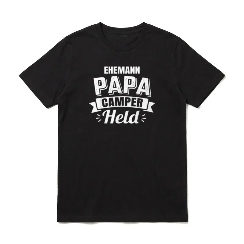 Camping Ehemann Papa Camper T-Shirt – Klassisches T-Shirt in Schwarz