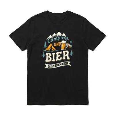 Camping Bier Vatertag Zelten Wohnwagen T-Shirt – Klassisches T-Shirt in Schwarz