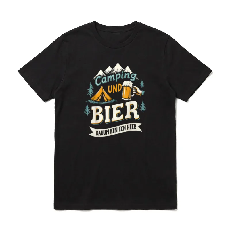Camping Bier Vatertag Zelten Wohnwagen T-Shirt – Klassisches T-Shirt in Schwarz