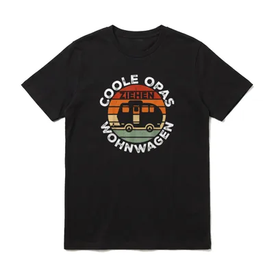 Camper Coole Opas Ziehen T-Shirt – Klassisches T-Shirt in Schwarz