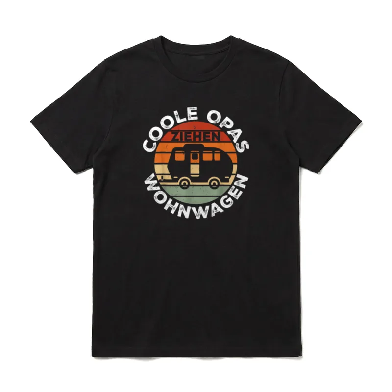 Camper Coole Opas Ziehen T-Shirt – Klassisches T-Shirt in Schwarz
