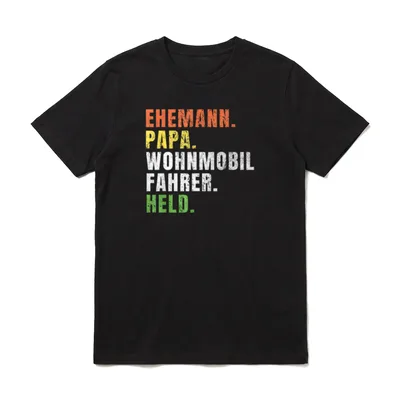 Ehemann Papa Camper Camping Reisemobil T-Shirt – Klassisches T-Shirt in Schwarz