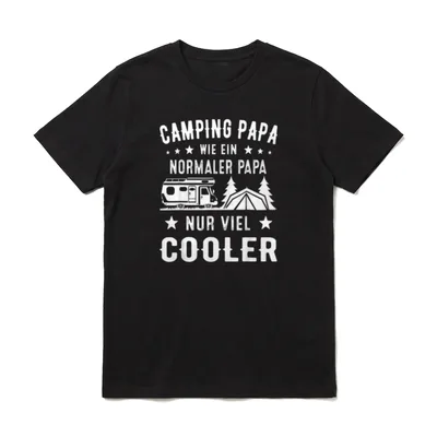 Camping Papa wie Camping & Wohnmobil T-Shirt – Klassisches T-Shirt in Schwarz
