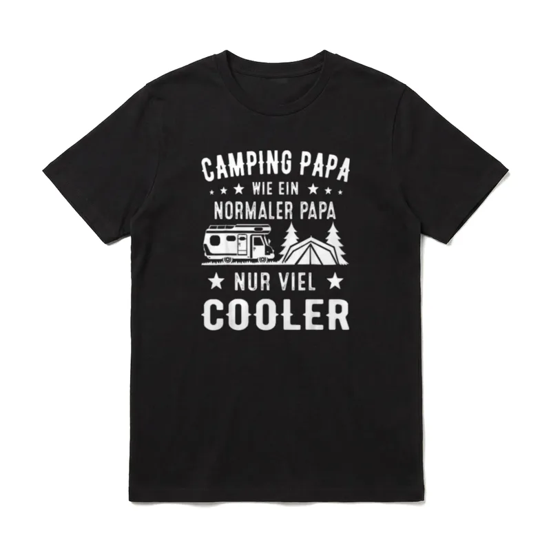 Camping Papa wie Camping & Wohnmobil T-Shirt – Klassisches T-Shirt in Schwarz