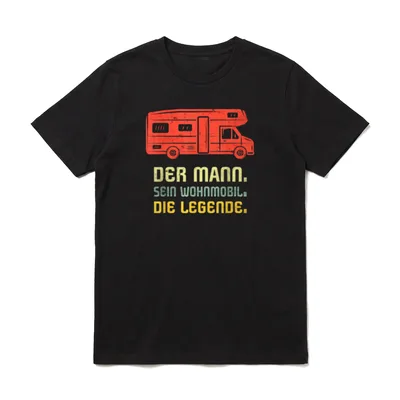 Wohnmobil Camping Lustiges Rentner T-Shirt – Klassisches T-Shirt in Schwarz
