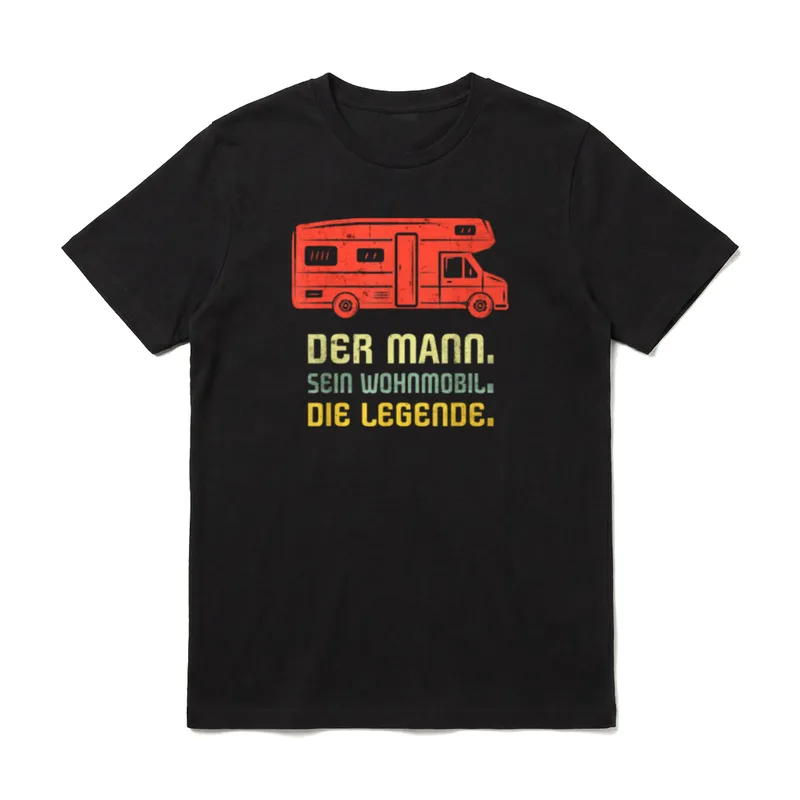Wohnmobil Camping Lustiges Rentner T-Shirt – Klassisches T-Shirt in Schwarz