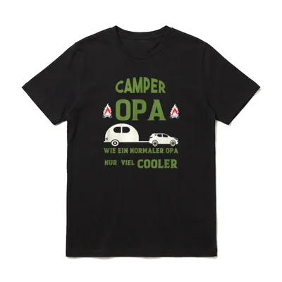 Cooler Camper Opa T-Shirt – Klassisches T-Shirt in Schwarz