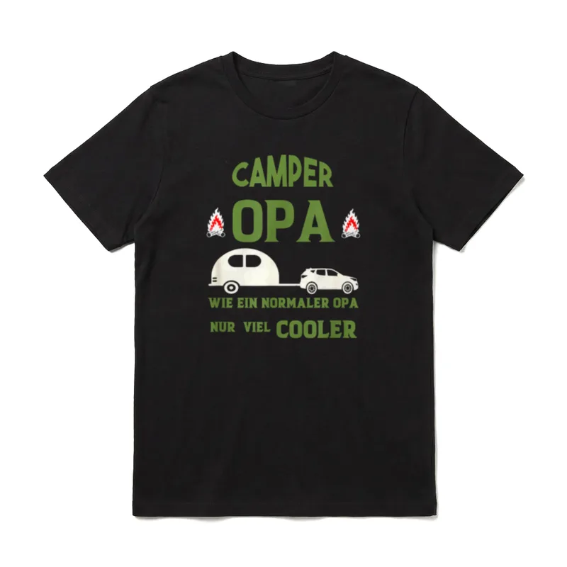 Cooler Camper Opa T-Shirt – Klassisches T-Shirt in Schwarz