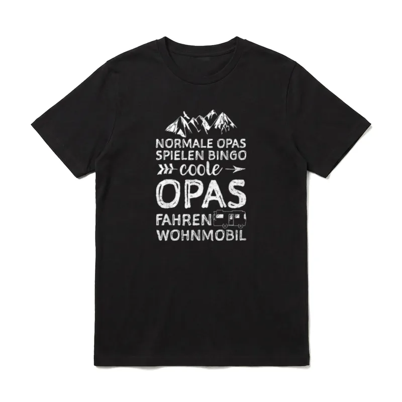 Normale Opas Spielen Bingo Camping & Wohnmobil T-Shirt – Klassisches T-Shirt in Schwarz