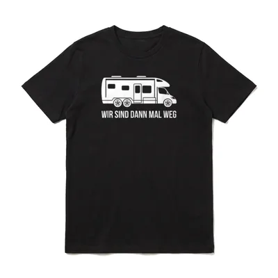 Wir sind dann mal T-Shirt – Klassisches T-Shirt in Schwarz