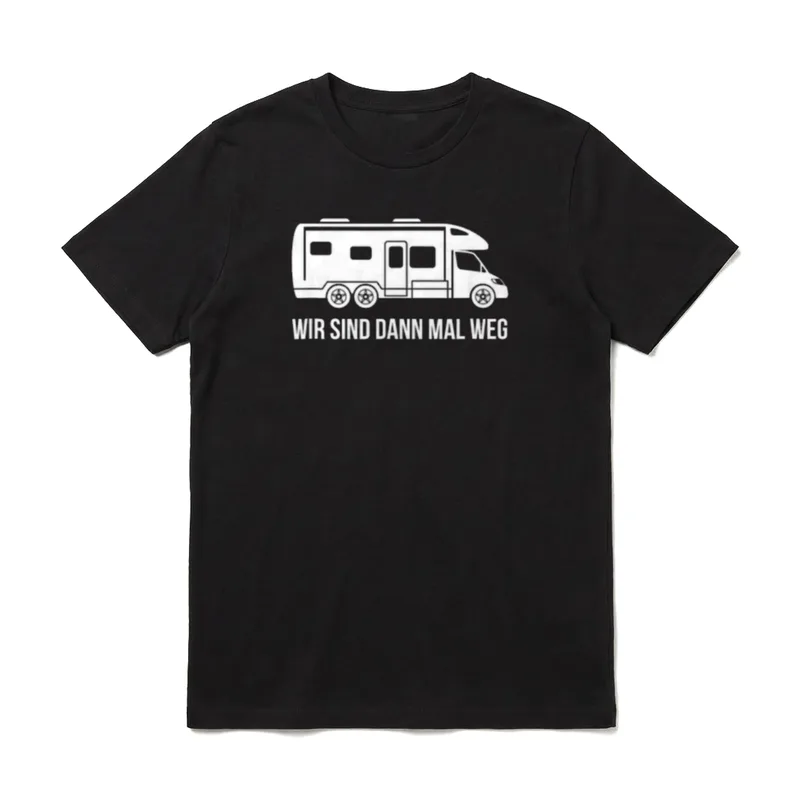 Wir sind dann mal T-Shirt – Klassisches T-Shirt in Schwarz