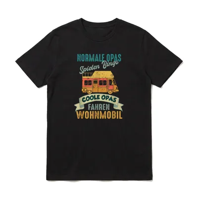 Coole Opas fahren Wohnmobil Retro T-Shirt – Klassisches T-Shirt in Schwarz