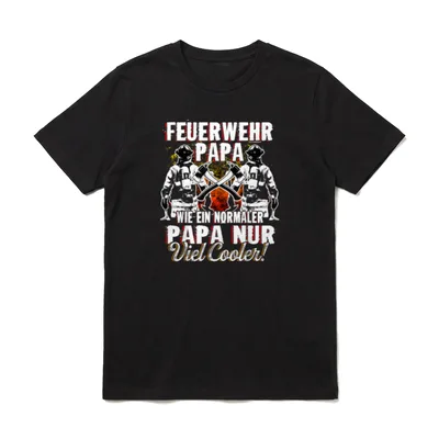 Feuerwehr T-Shirt Damen – Klassisches T-Shirt in Schwarz