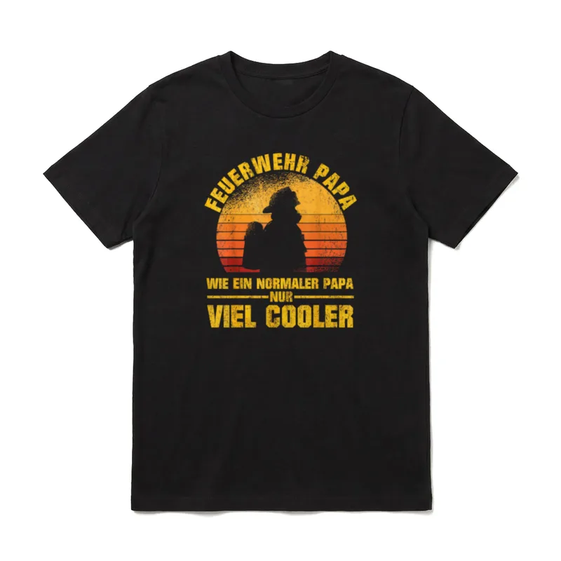 Feuerwehr T-Shirt Design – Klassisches T-Shirt in Schwarz