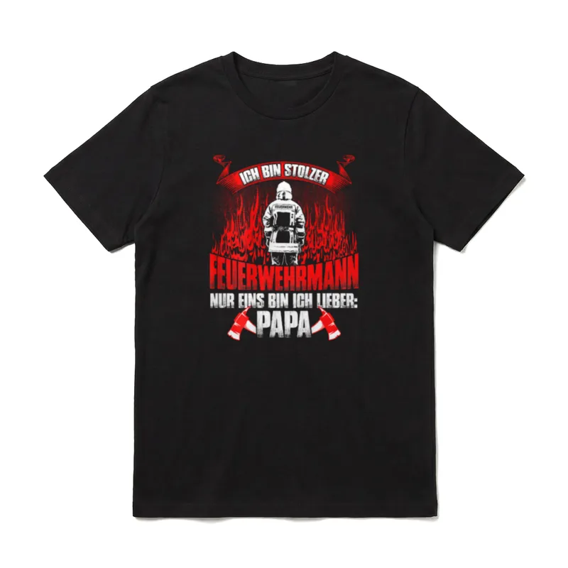 Feuerwehrmann Papa Feuerwehr Männer T-Shirt – Klassisches T-Shirt in Schwarz