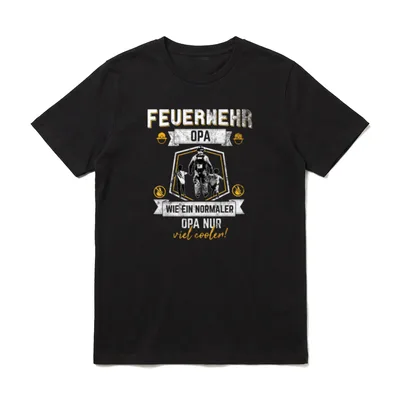 Feuerwehrmann Opa Feuerwehr Geschenke T-Shirt – Klassisches T-Shirt in Schwarz
