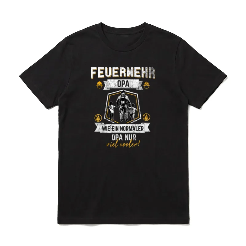 Feuerwehrmann Opa Feuerwehr Geschenke T-Shirt – Klassisches T-Shirt in Schwarz