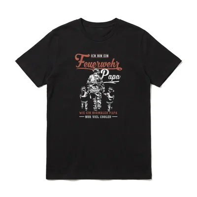 ich bin ein feuerwehrpapa T-Shirt – Klassisches T-Shirt in Schwarz