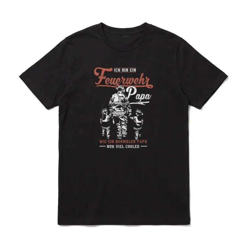 ich bin ein feuerwehrpapa T-Shirt – Klassisches T-Shirt in Schwarz
