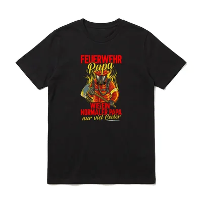 Feuerwehr Papa Feuerwehrmann Uniform T-Shirt – Klassisches T-Shirt in Schwarz