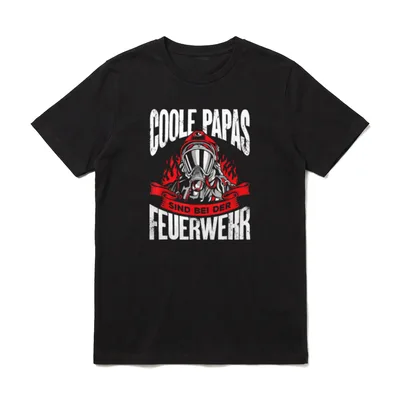 Feuerwehrmann Coole Papas Sind T-Shirt – Klassisches T-Shirt in Schwarz