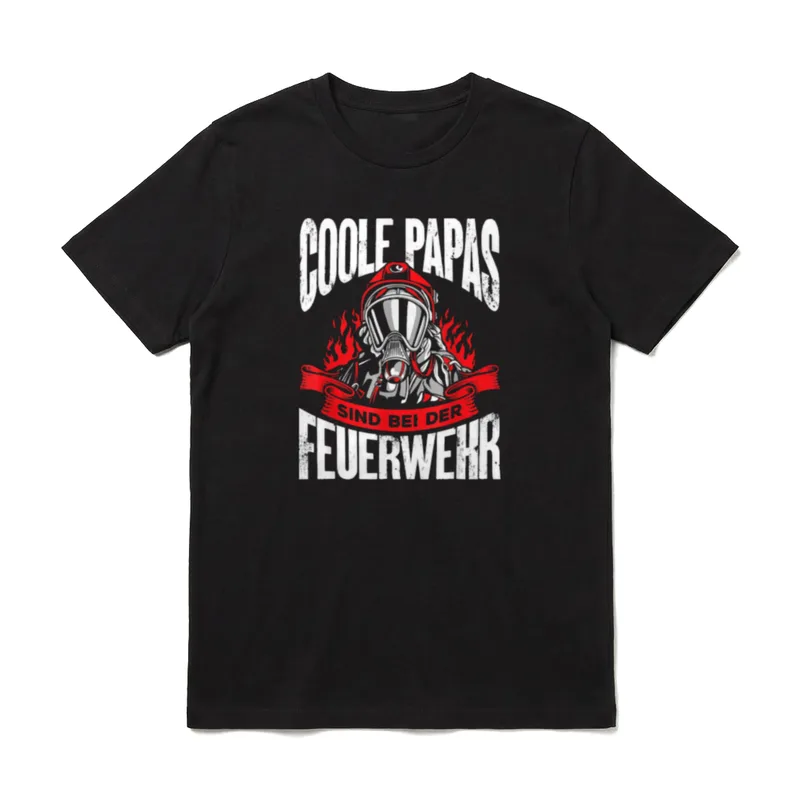 Feuerwehrmann Coole Papas Sind T-Shirt – Klassisches T-Shirt in Schwarz