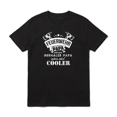 Feuerwehr Papa wie T-Shirt – Klassisches T-Shirt in Schwarz